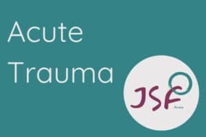 Acute trauma may be a singular distressing event of short duration, but it's been linked to trauma disorders such as acute stress disorder and PTSD. Other mental health conditions linked to acute trauma are depression, anxiety and adjustment disorders, phobias, as well as substance abuse disorders.